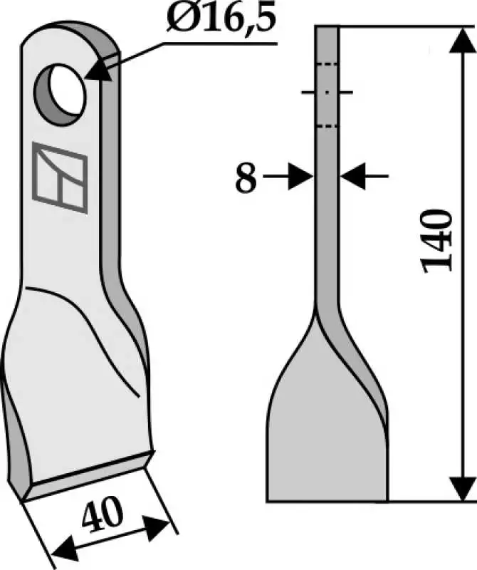 Gedrehtes-Messer 140x40mm